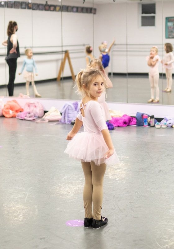 Preschool dance classes in Virgina Beach Child dancer looking at camera